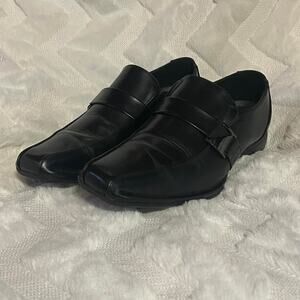 Black leather Cusolemore loafers